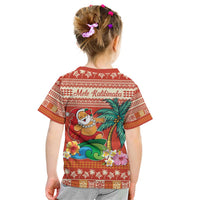 Hawaii Mele Kalikimaka Kid T Shirt Surfing Santa Funny Christmas