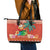 Hawaii Mele Kalikimaka Leather Tote Bag Surfing Santa Funny Christmas