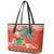 Hawaii Mele Kalikimaka Leather Tote Bag Surfing Santa Funny Christmas