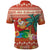 Hawaii Mele Kalikimaka Polo Shirt Surfing Santa Funny Christmas