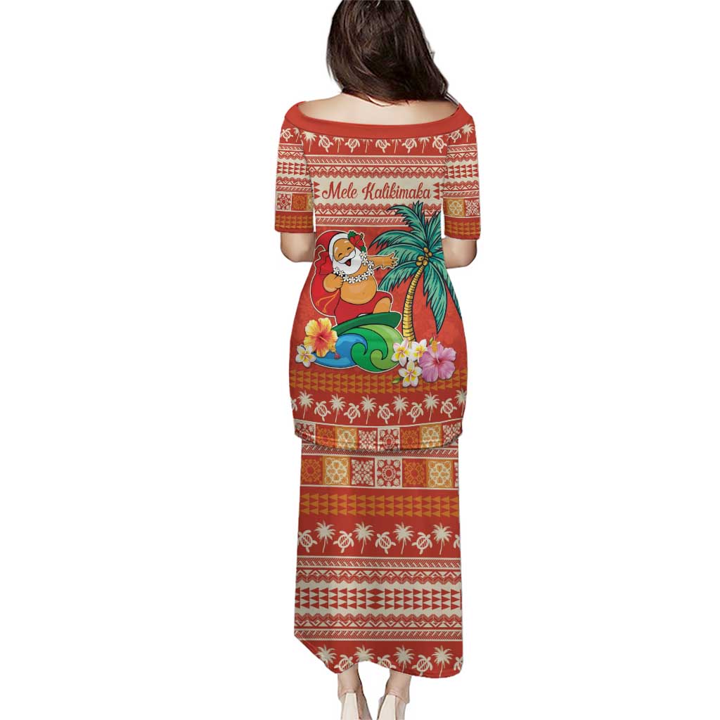 Hawaii Mele Kalikimaka Puletasi Surfing Santa Funny Christmas LT9 - Polynesian Pride