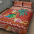 Hawaii Mele Kalikimaka Quilt Bed Set Surfing Santa Funny Christmas