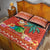 Hawaii Mele Kalikimaka Quilt Bed Set Surfing Santa Funny Christmas