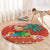 Hawaii Mele Kalikimaka Round Carpet Surfing Santa Funny Christmas