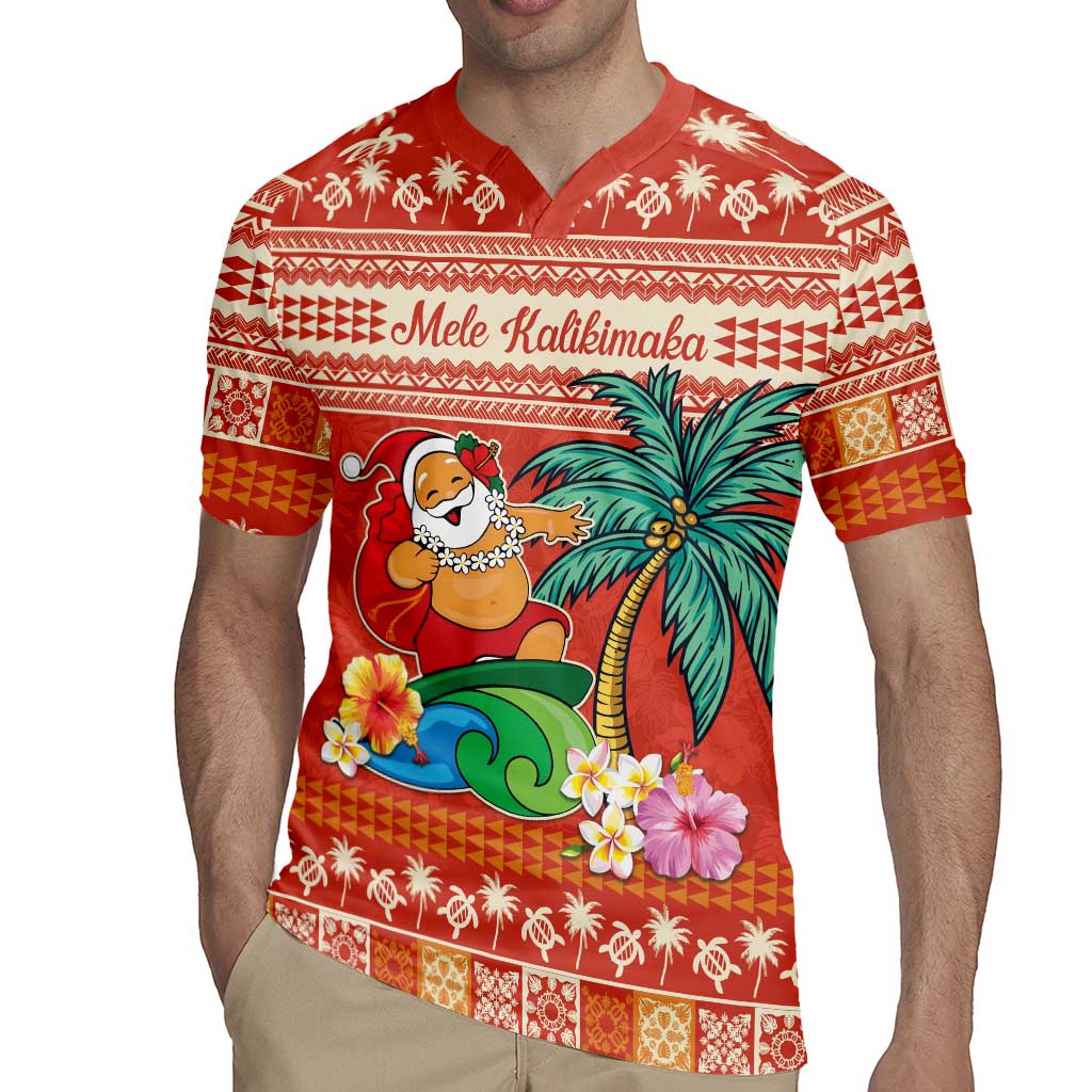 Hawaii Mele Kalikimaka Rugby Jersey Surfing Santa Funny Christmas LT9 - Polynesian Pride