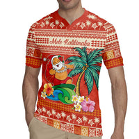 Hawaii Mele Kalikimaka Rugby Jersey Surfing Santa Funny Christmas LT9 - Polynesian Pride
