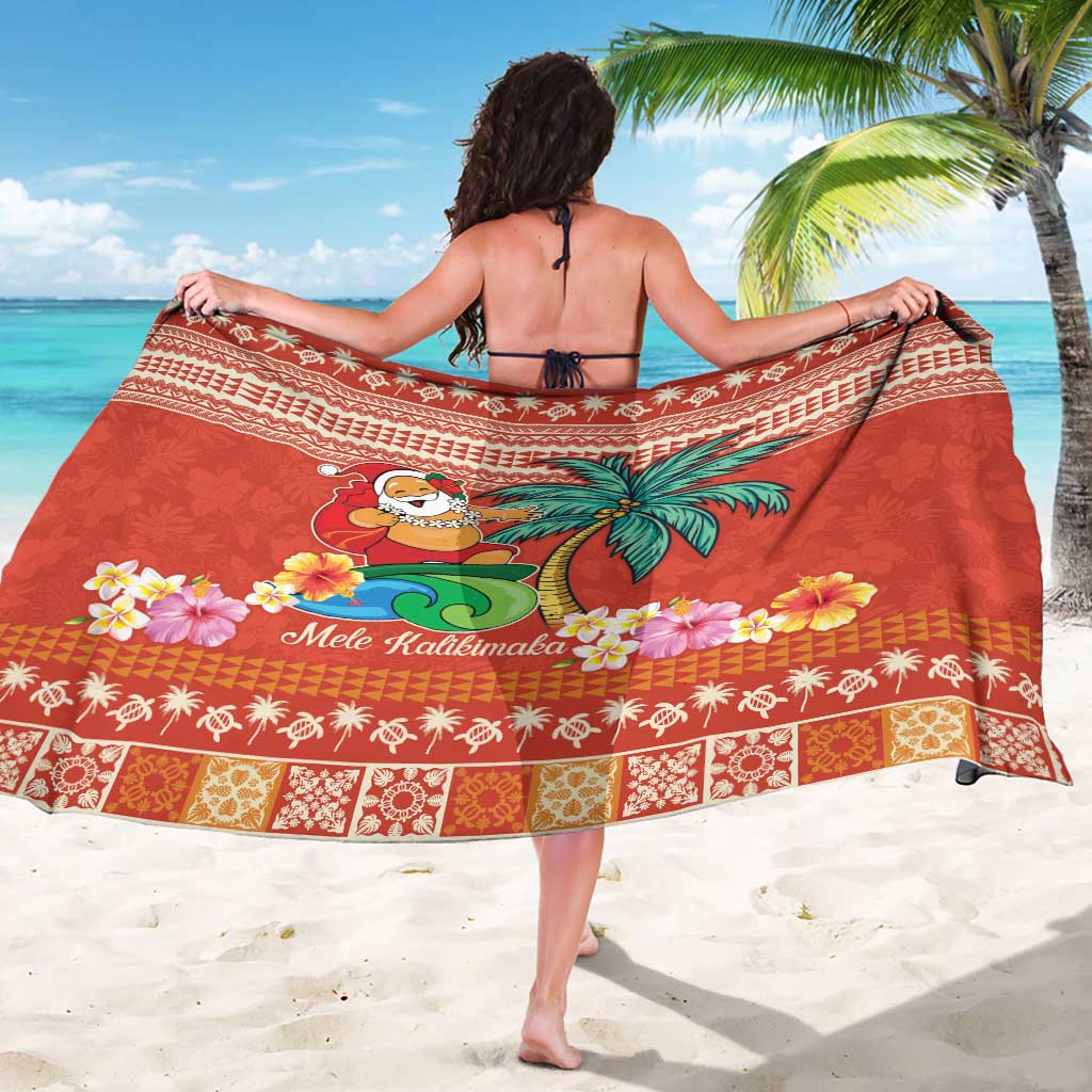 Hawaii Mele Kalikimaka Sarong Surfing Santa Funny Christmas