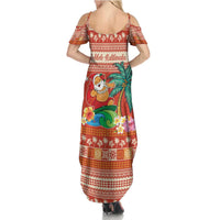 Hawaii Mele Kalikimaka Summer Maxi Dress Surfing Santa Funny Christmas LT9 - Polynesian Pride