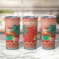 Hawaii Mele Kalikimaka Tumbler Cup Surfing Santa Funny Christmas LT9 - Polynesian Pride