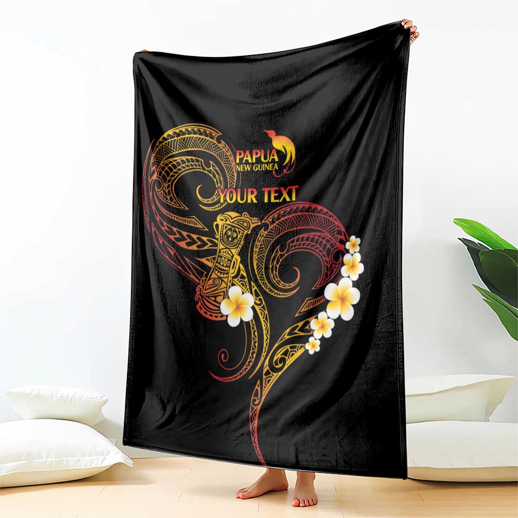 Personalised Papua New Guinea Sepik Blanket Plumeria Floral Tribal Pattern - Polynesian Pride