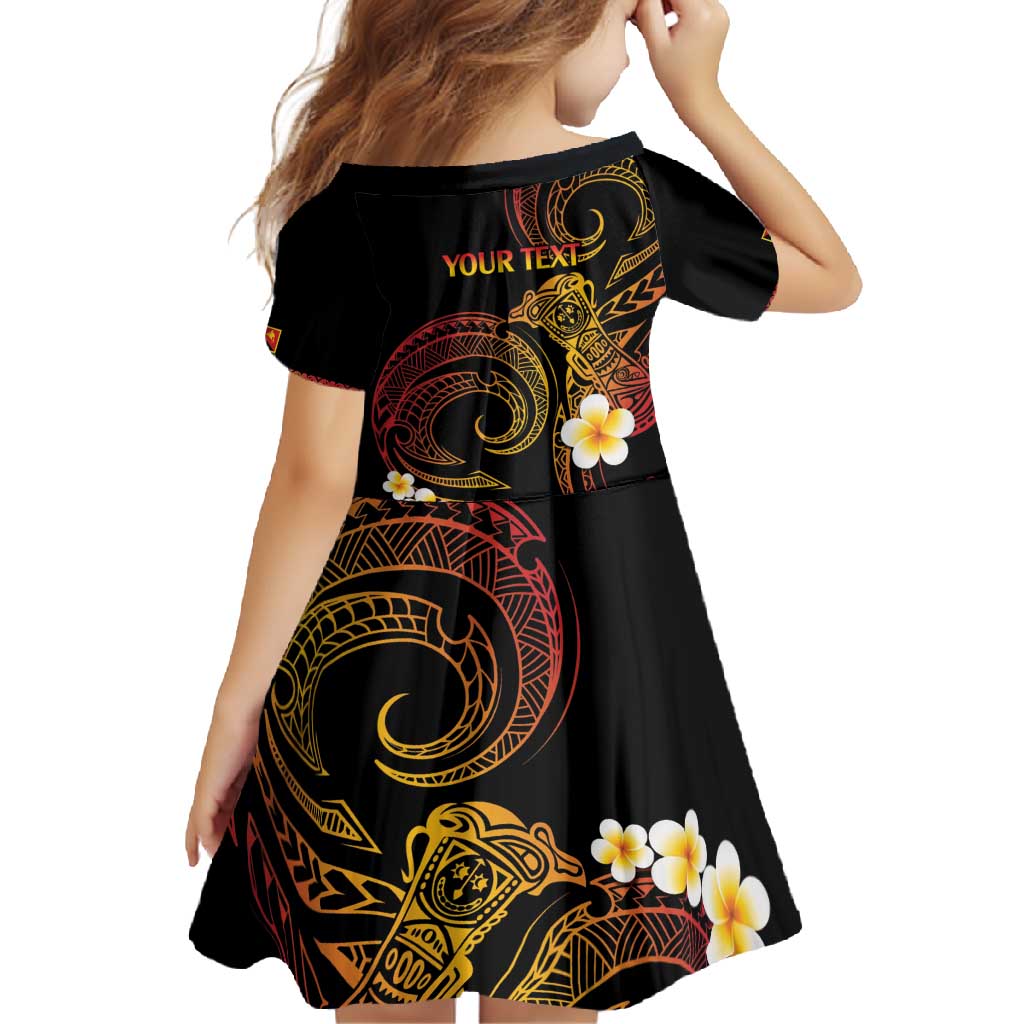 Personalised Papua New Guinea Sepik Family Matching Off Shoulder Maxi Dress and Hawaiian Shirt Plumeria Floral Tribal Pattern - Polynesian Pride