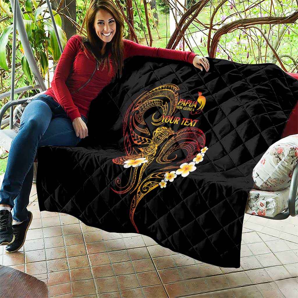 Personalised Papua New Guinea Sepik Quilt Plumeria Floral Tribal Pattern - Polynesian Pride