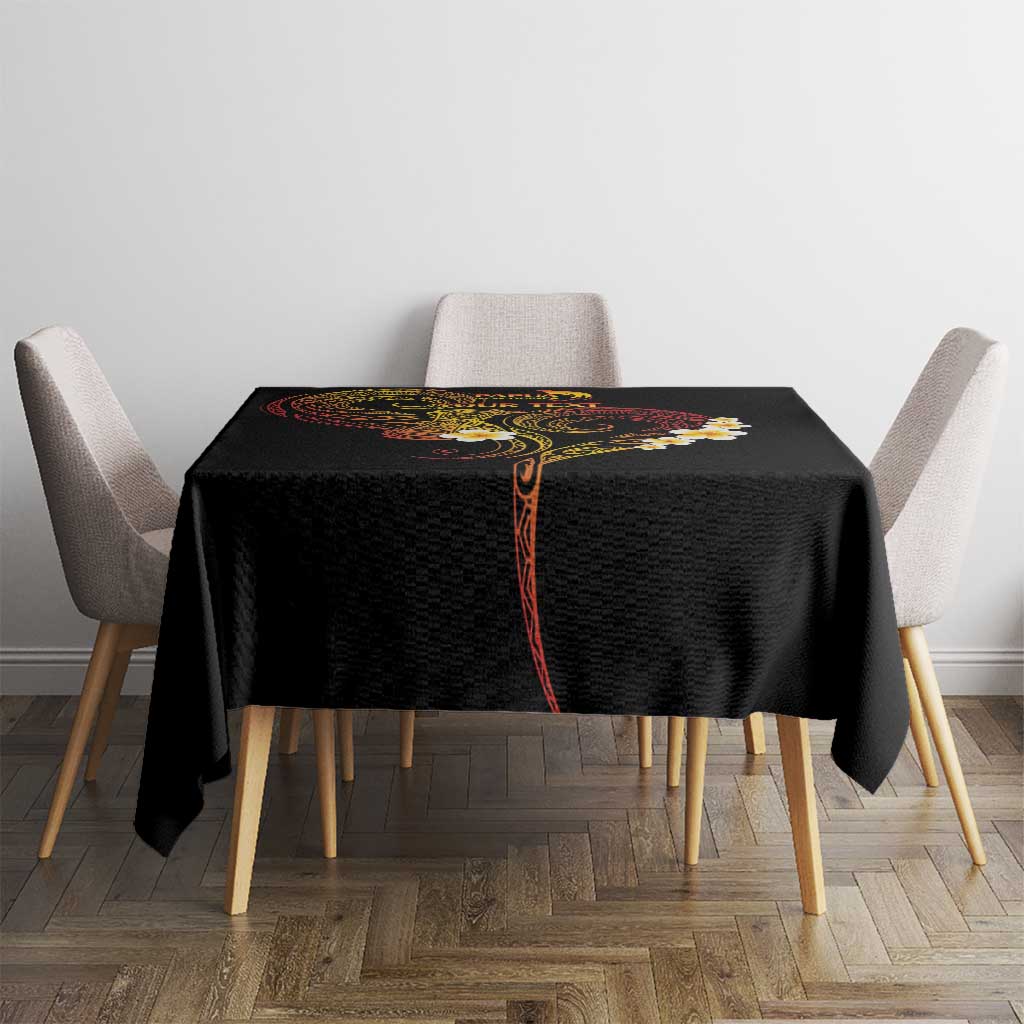 Personalised Papua New Guinea Sepik Tablecloth Plumeria Floral Tribal Pattern LT9 - Polynesian Pride