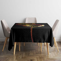 Personalised Papua New Guinea Sepik Tablecloth Plumeria Floral Tribal Pattern LT9 - Polynesian Pride