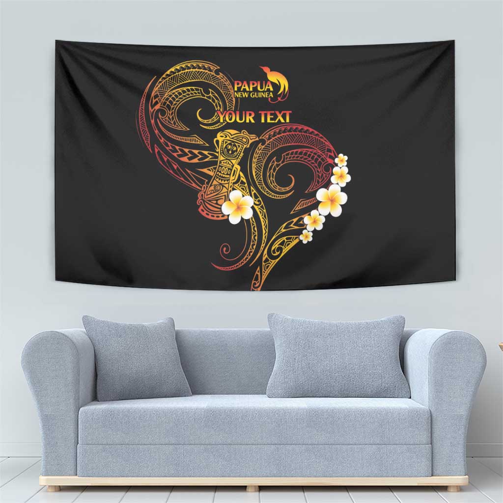 Personalised Papua New Guinea Sepik Tapestry Plumeria Floral Tribal Pattern - Polynesian Pride