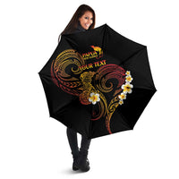 Personalised Papua New Guinea Sepik Umbrella Plumeria Floral Tribal Pattern - Polynesian Pride