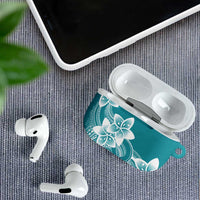 Polynesian Plumeria Flowers Tribal AirPods Case Pacific Tattoo Teal Style LT9 - Polynesian Pride
