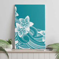 Polynesian Plumeria Flowers Tribal Canvas Wall Art Pacific Tattoo Teal Style LT9 - Polynesian Pride