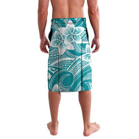 Polynesian Plumeria Flowers Tribal Lavalava Pacific Tattoo Teal Style - Polynesian Pride