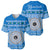 Personalised Fiji Marau Na Kerisimasi Baseball Jersey Merry Christmas Tapa Pattern Blue Style LT9 - Polynesian Pride