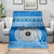 Personalised Fiji Marau Na Kerisimasi Blanket Merry Christmas Tapa Pattern Blue Style LT9 - Polynesian Pride