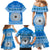 Personalised Fiji Marau Na Kerisimasi Family Matching Mermaid Dress and Hawaiian Shirt Merry Christmas Tapa Pattern Blue Style LT9 - Polynesian Pride