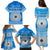 Personalised Fiji Marau Na Kerisimasi Family Matching Puletasi Dress and Hawaiian Shirt Merry Christmas Tapa Pattern Blue Style LT9 - Polynesian Pride