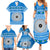 Personalised Fiji Marau Na Kerisimasi Family Matching Summer Maxi Dress and Hawaiian Shirt Merry Christmas Tapa Pattern Blue Style LT9 - Polynesian Pride