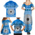 Personalised Fiji Marau Na Kerisimasi Family Matching Summer Maxi Dress and Hawaiian Shirt Merry Christmas Tapa Pattern Blue Style LT9 - Polynesian Pride