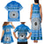 Personalised Fiji Marau Na Kerisimasi Family Matching Tank Maxi Dress and Hawaiian Shirt Merry Christmas Tapa Pattern Blue Style LT9 - Polynesian Pride