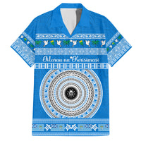 Personalised Fiji Marau Na Kerisimasi Hawaiian Shirt Merry Christmas Tapa Pattern Blue Style LT9 Red - Polynesian Pride