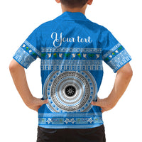 Personalised Fiji Marau Na Kerisimasi Hawaiian Shirt Merry Christmas Tapa Pattern Blue Style LT9 - Polynesian Pride