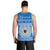 Personalised Fiji Marau Na Kerisimasi Men Tank Top Merry Christmas Tapa Pattern Blue Style LT9 - Polynesian Pride