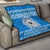 Personalised Fiji Marau Na Kerisimasi Quilt Merry Christmas Tapa Pattern Blue Style LT9 - Polynesian Pride