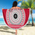 Personalised Fiji Marau Na Kerisimasi Beach Blanket Merry Christmas Tapa Pattern Red Style LT9 - Polynesian Pride