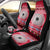 Personalised Fiji Marau Na Kerisimasi Car Seat Cover Merry Christmas Tapa Pattern Red Style LT9 - Polynesian Pride