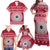 Personalised Fiji Marau Na Kerisimasi Family Matching Off Shoulder Maxi Dress and Hawaiian Shirt Merry Christmas Tapa Pattern Red Style LT9 - Polynesian Pride