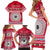 Personalised Fiji Marau Na Kerisimasi Family Matching Short Sleeve Bodycon Dress and Hawaiian Shirt Merry Christmas Tapa Pattern Red Style LT9 - Polynesian Pride