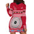 Personalised Fiji Marau Na Kerisimasi Hoodie Dress Merry Christmas Tapa Pattern Red Style LT9 - Polynesian Pride