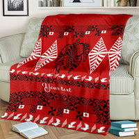 Personalised Tonga Kilisimasi Fiefia Blanket Merry Christmas with Turtle Ngatu Pattern LT9 - Polynesian Pride