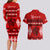 Personalised Tonga Kilisimasi Fiefia Couples Matching Long Sleeve Bodycon Dress and Hawaiian Shirt Merry Christmas with Turtle Ngatu Pattern LT9 - Polynesian Pride