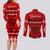 Personalised Tonga Kilisimasi Fiefia Couples Matching Long Sleeve Bodycon Dress and Long Sleeve Button Shirt Merry Christmas with Turtle Ngatu Pattern LT9 - Polynesian Pride