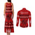 Personalised Tonga Kilisimasi Fiefia Couples Matching Tank Maxi Dress and Long Sleeve Button Shirt Merry Christmas with Turtle Ngatu Pattern LT9 - Polynesian Pride