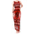 Personalised Tonga Kilisimasi Fiefia Tank Maxi Dress Merry Christmas with Turtle Ngatu Pattern LT9 Women Red - Polynesian Pride