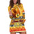 PNG Hamamas Krismas Hoodie Dress Papua New Guinea Bird Of Paradise Merry Christmas Gold Style LT9 Gold - Polynesian Pride