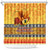 PNG Hamamas Krismas Shower Curtain Papua New Guinea Bird Of Paradise Merry Christmas Gold Style LT9 Gold - Polynesian Pride