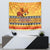 PNG Hamamas Krismas Tapestry Papua New Guinea Bird Of Paradise Merry Christmas Gold Style LT9 - Polynesian Pride