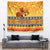 PNG Hamamas Krismas Tapestry Papua New Guinea Bird Of Paradise Merry Christmas Gold Style LT9 - Polynesian Pride