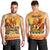 Personalised PNG Hamamas Krismas Men Tank Top Papua New Guinea Bird Of Paradise Merry Christmas Gold Style LT9 - Polynesian Pride