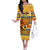 Personalised PNG Hamamas Krismas Off The Shoulder Long Sleeve Dress Papua New Guinea Bird Of Paradise Merry Christmas Gold Style LT9 Women Gold - Polynesian Pride